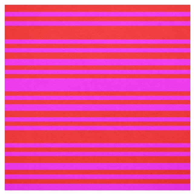Red and Fuchsia Colored Stripes Fabric (Swatch)