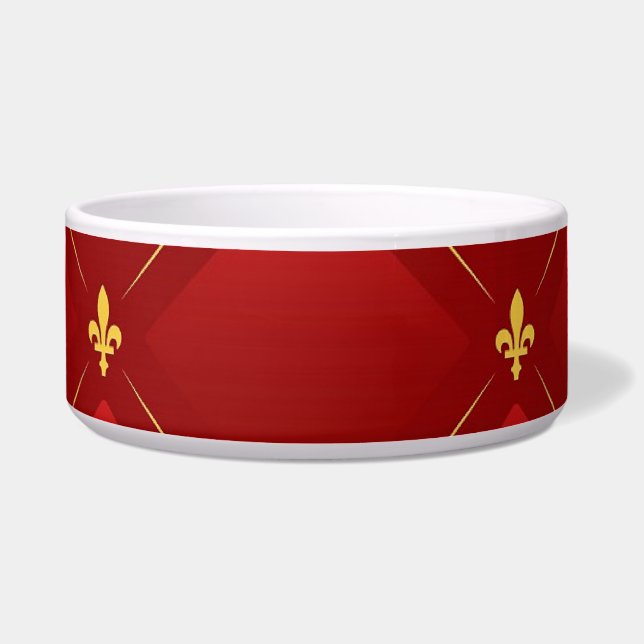 Red and Gold Art Nouveau Bowl (Front)