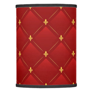 Red and Gold art nouveau Lamp Shade