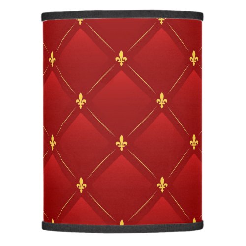 Red and Gold art nouveau Lamp Shade