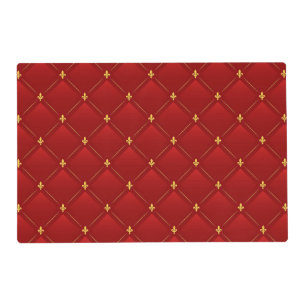 Red and Gold Art Nouveau Pattern Placemat