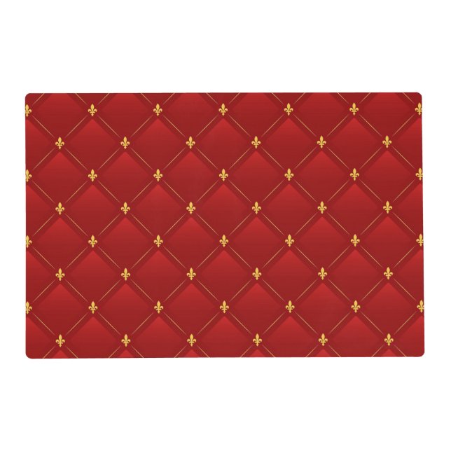Red and Gold Art Nouveau Placemat (Front)