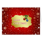 Red and Gold Badge with Balls Marry Christmas (Front Horizontal)