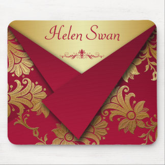 Red and Gold Baroque Mousepad