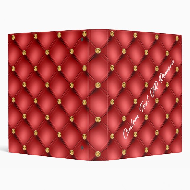 Red and Gold Binder with Custom Text (Background)