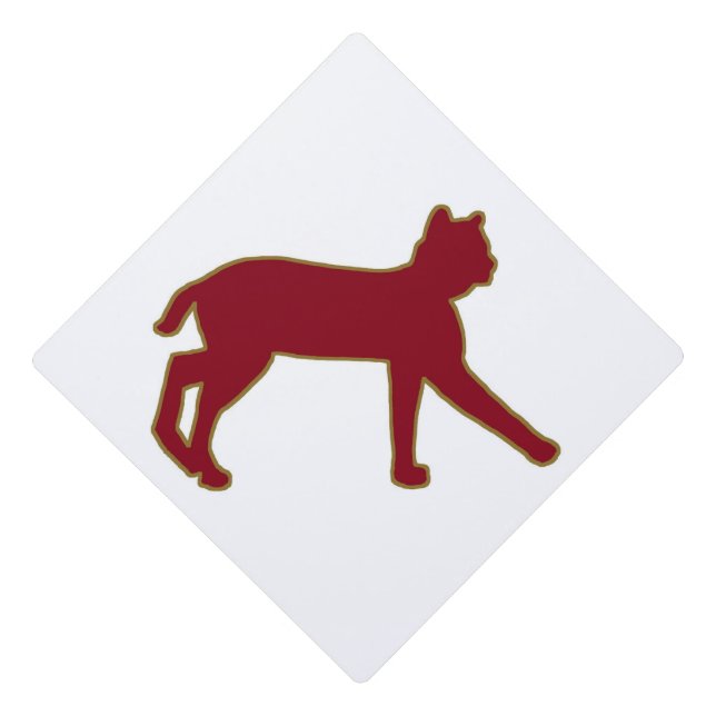 Red and Gold Bobcat cap topper (Front)