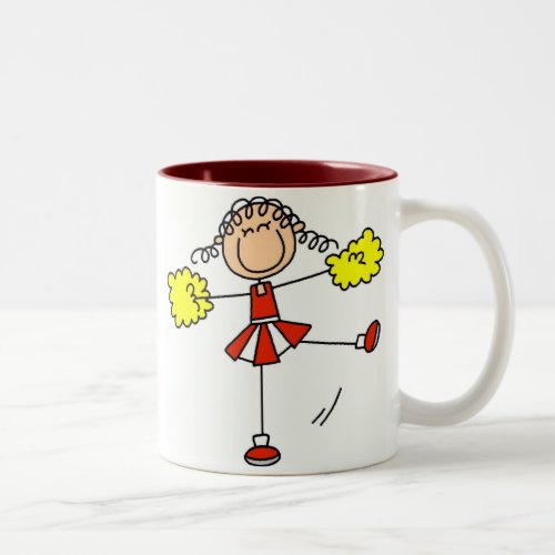 Red and Gold Cheerleader Two_Tone Coffee Mug