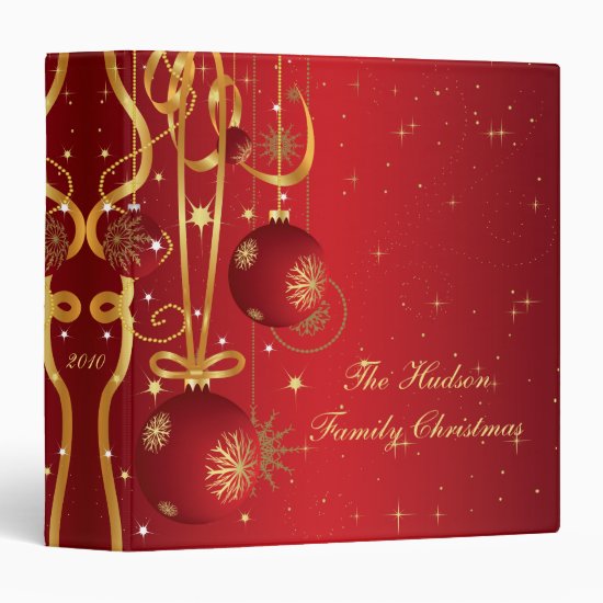 Red and Gold Christmas Album Binder