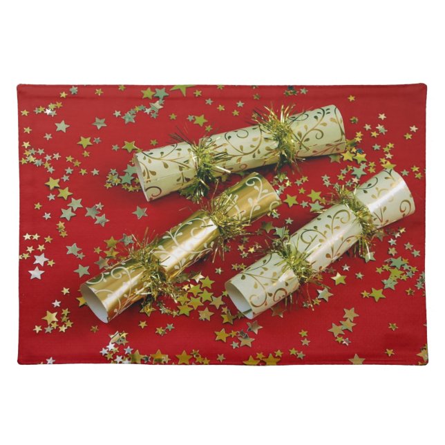 Red and gold christmas decoration placemat (Front)