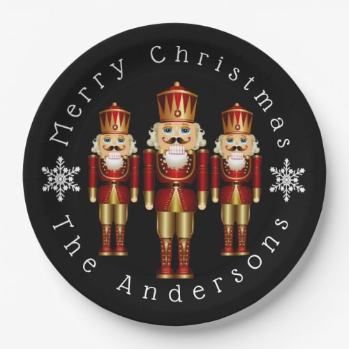 Red and Gold Christmas Nutcrackers  Paper Plates