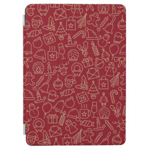 Red and Gold Christmas Pattern   iPad Air Case