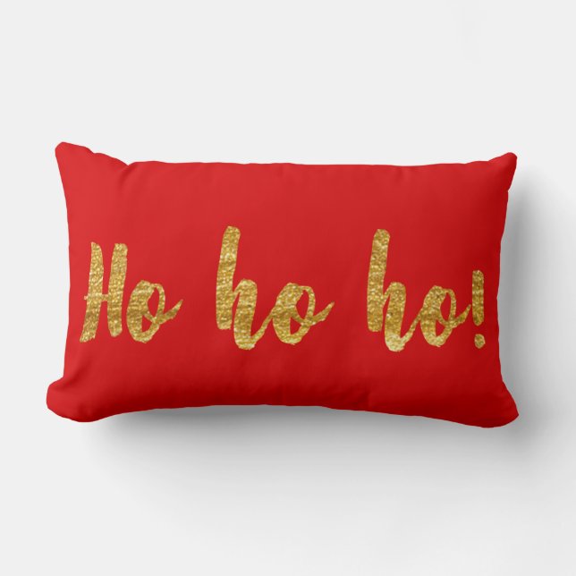 Red and Gold Christmas Pillow (Front)