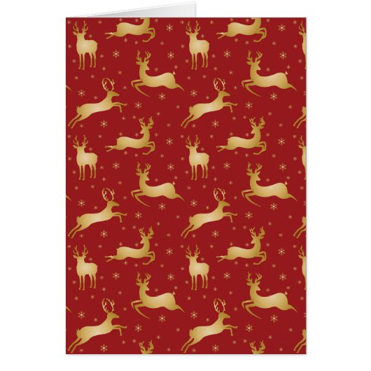 Red and gold Christmas reindeer (Front)