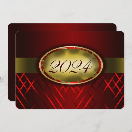 Red and Gold Class of 2024 Party Invitation