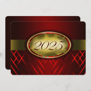 Red and Gold Class of 2025 Party Invitation