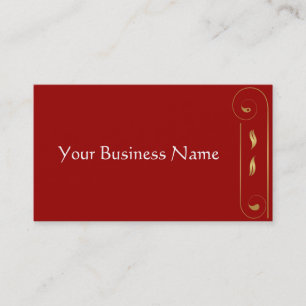Red and Gold Classic Business Card