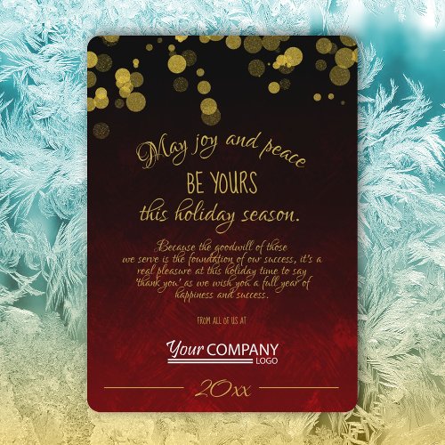 Red and Gold Company Holiday Card