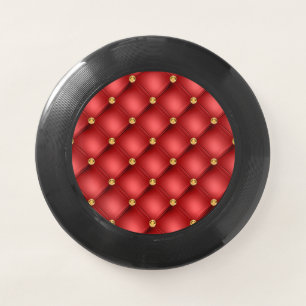 Red and Gold Diamond Tufted Frisbee