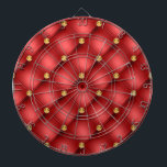 Red and Gold Diamond Tufted Leather Texture Luxury Dart Board<br><div class="desc">Red and Gold Diamond Tufted Leather Texture Luxury Golden Jewel Personalized Gift - You can also add your Text / Name / more - Make Your Special Gift - Resize and move or remove and add text / elements with Customization tool ! Design by MIGNED. Please see my other projects...</div>