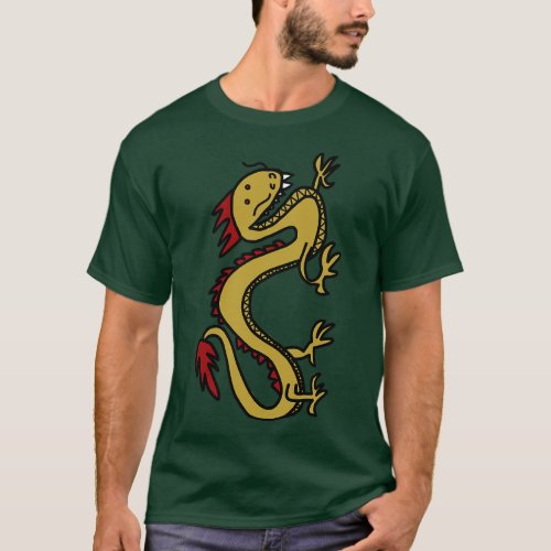 Red and Gold Dragon T_Shirt