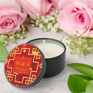 Red and Gold Dragon Wedding  Mini Candle Favors