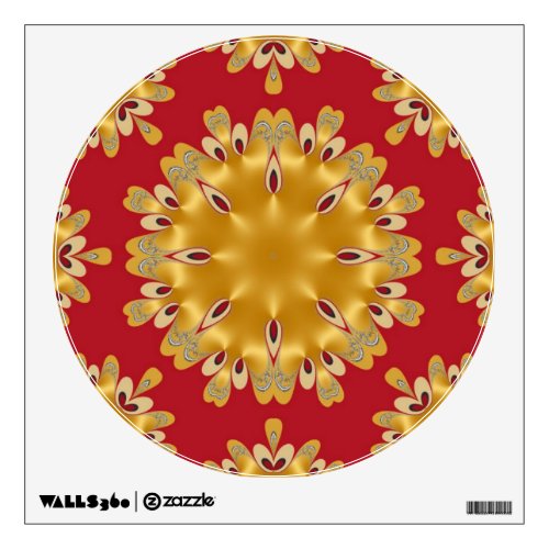 Red and Gold Fire Energy Mandala Wall Sticker