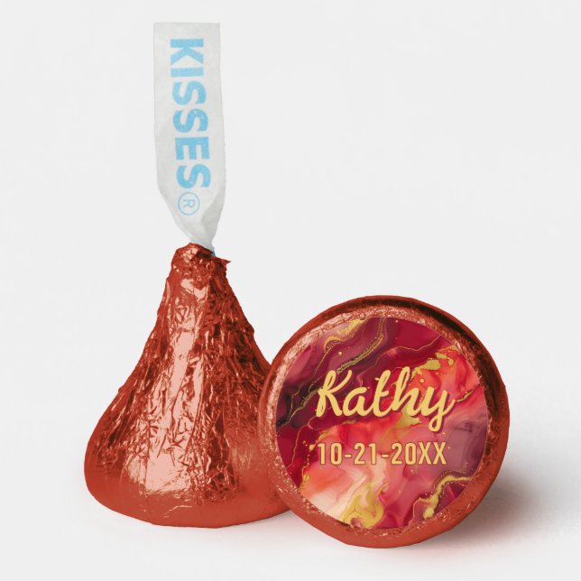Red and Gold Flaming Hot Hershey®'s Kisses® (Front)