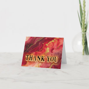 Red and Gold Flaming Hot Thank You Card
