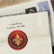 Red and Gold  Fleur de Lis Envelope Seal