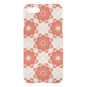 Red And Gold Floral Lace Pattern iPhone SE/8/7 Case