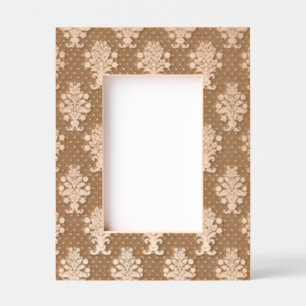 Red And Gold Floral Pattern Engraved Frames