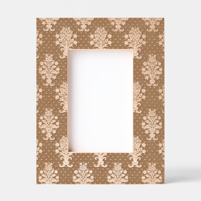 Red And Gold Floral Pattern Engraved Frames (Front)