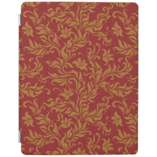 Red and Gold Floral Pattern iPad Smart Cover
