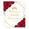 Red and Gold Floral Quinceanera Welcome Poster