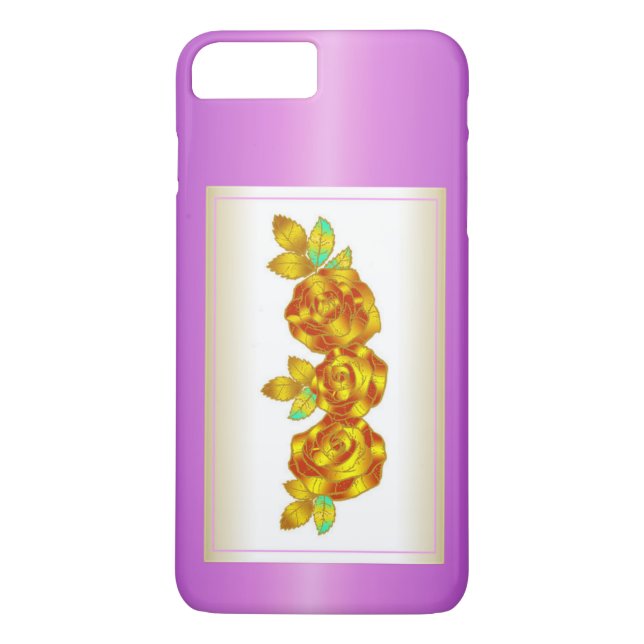 Red and Gold Flower Design Gift Case-Mate iPhone Case (Back)