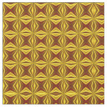 Red and Gold Foil Effect Checked Pattern Fabric