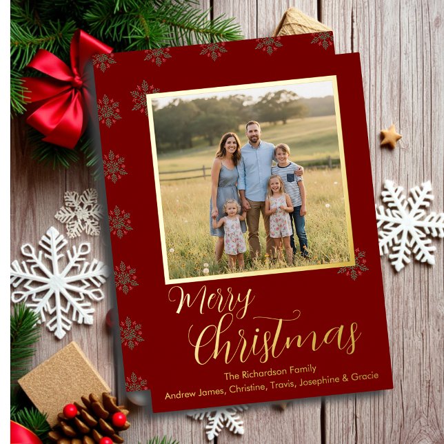 Red and Gold Foil Holiday Card (Creator Uploaded)