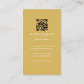 Red and Gold Glam Chic Beauty Industry QR Code Business Card (Back)