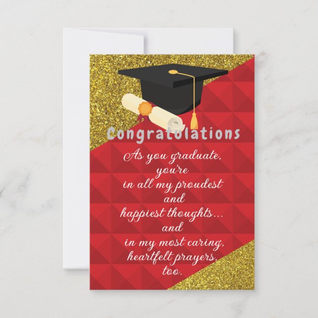 Red and Gold Graduation Card (Front)