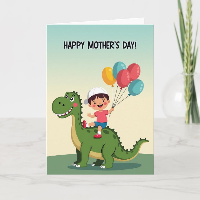 Red And Gold Happy Mothers Day Card (Front)