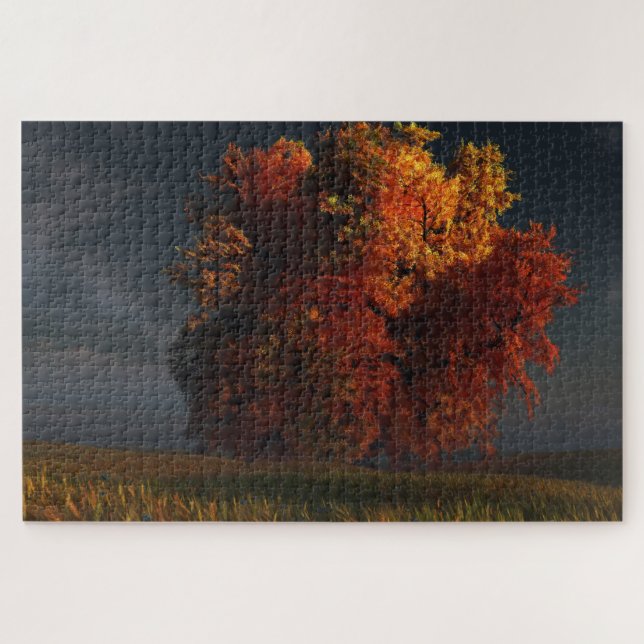 Red and Gold Jigsaw Puzzle (Horizontal)