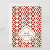 Red and Gold Moroccan Bridal Shower Invites (Back)