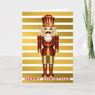 Red and Gold Nutcracker Holiday Card