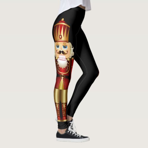 Red and Gold Nutcrackers Huge Leggings