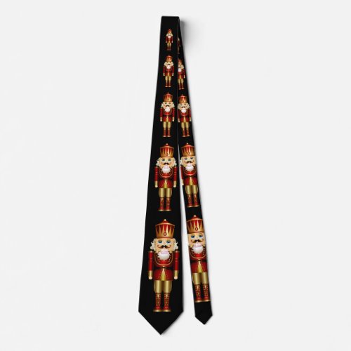 Red and Gold Nutcrackers Neck Tie