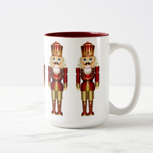 Red and Gold Nutcrackers Two_Tone Coffee Mug