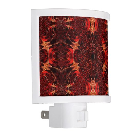 Red and Gold Pattern Night Light (Right)