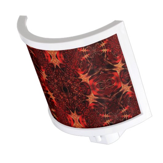 Red and Gold Pattern Night Light (Angled)