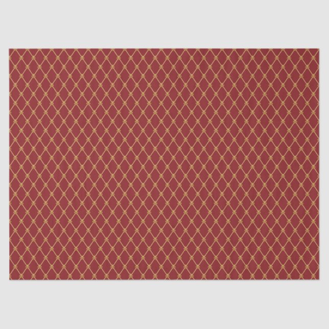Red and Gold Pattern Tissue Paper (Front)