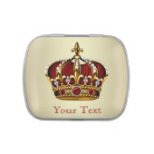 Red and Gold Prince Baby Shower Candy Candy Tin (Top)